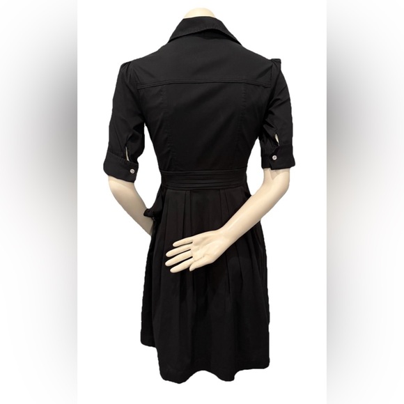 White House Black Market Black Wrap Dress Size 2 - Picture 2 of 11
